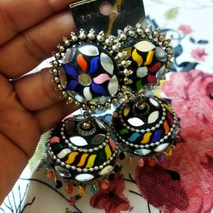 Colourful Big Fashionable Afgani Jhumka