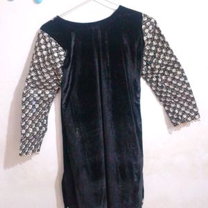 BLACK VELVET KURTA