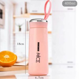 Nice flask Glass Water Bottle 400 ml Pack of 1