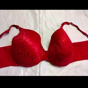 Red Padded Bra