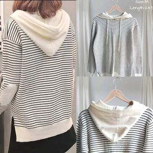 Striped Longline Hoodie