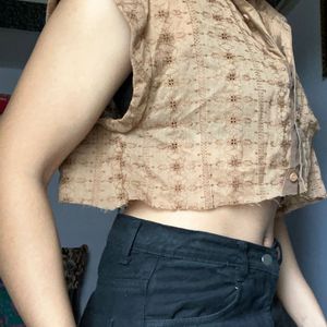 Aesthetic Casual Crop Shirt