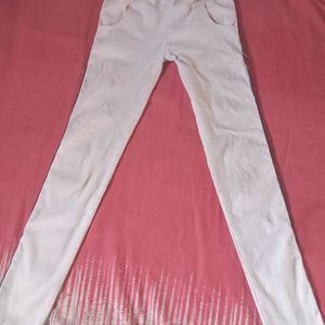 White Jeggins Pant