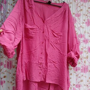 Rose Pink Cotton  3XL Beautiful Top