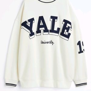 H&M White Yale Sweatshirt For Women