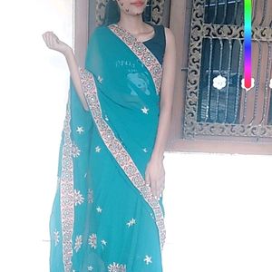 Once Time Used Only Saree In Mehndi Func