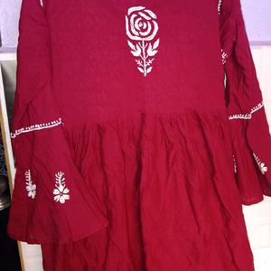 Maroon Red Short Kurti❤️😍