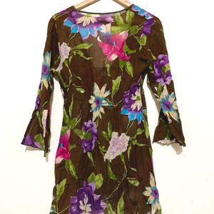 Imported Floral Print Cotton Coverup