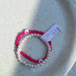 Pink Stack Bracelets 😍