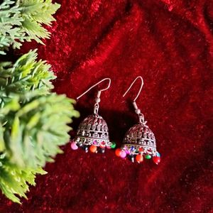 Oxidised Multicolored Jhumka