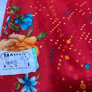 New Unused Soft Cotton Silk Saree With Blouse Piec