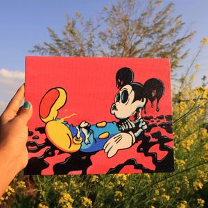 street art on canvas ( Mickey Mouse)