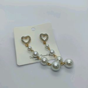 Love Shape pearl Latkan earring For Girls & Womens