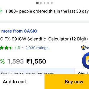 CASIO FX-991CW Scientific Calculator (12 Digit)