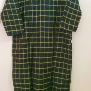 Black Check Pattern Kurti