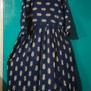 👗Navy Blue Anarkali Kurti 👗