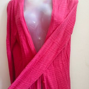 Rose Pink Long Shrug