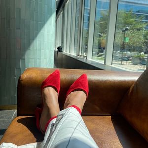 Red Solid Pump Heels (DressBerry)