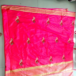 Saree Pink Sequined