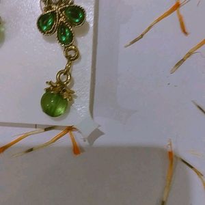 Green Colour Jewellery Set