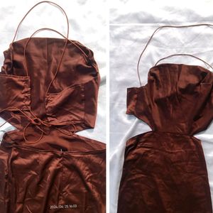 Coffee Brown 🤎 Satin Slip Dress