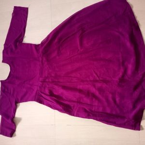 Beautiful Purple Georgette Niyracut Kurti