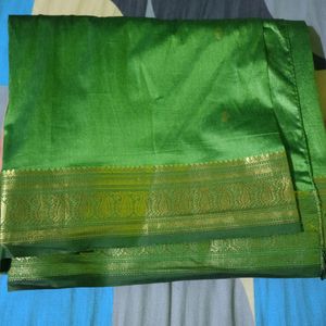 Vintage Green Saree