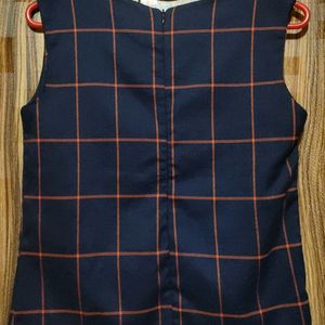 Sleeveless Check Top