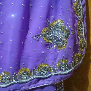 Beautiful Saree With Heavy Work On The Boarders