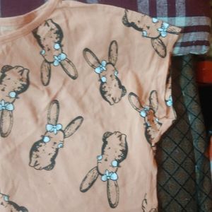 Cute Rabbit Crop Tshirt