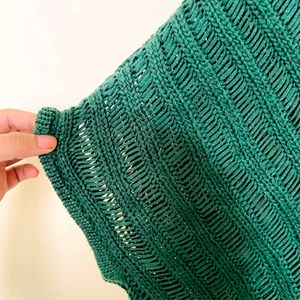 Crochet Knit Up & Down Poncho