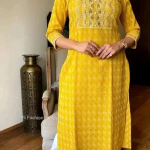 Mustard New Kurti