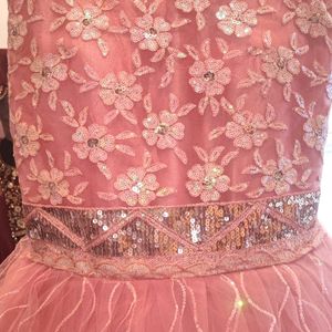 Baby Pink Party Wear ball gown