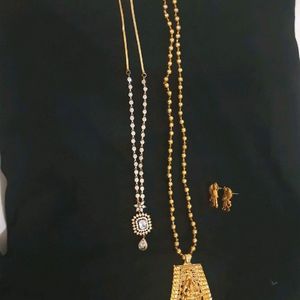 Combo Of Gold &White Stone  Necklaces.