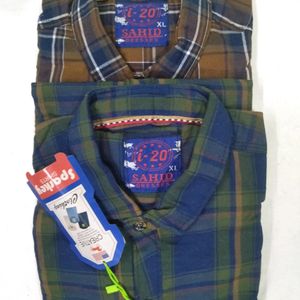 Indigo Check Shirt ( Pack Of 2 )