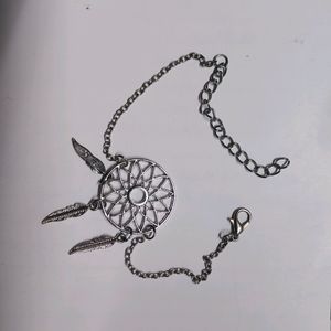 SILVER BRACELET WITH DREAMCATCHER CHARM