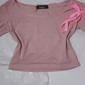 Ever lush| Round Neck Baby Tee| Size-S