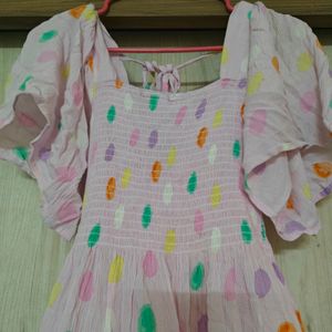 Beautiful Baby Pink Polka Dress