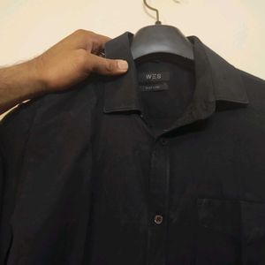 solid black party shirt