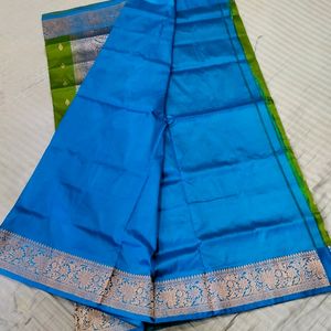 Pure Silk Kanjivaram Saree With Blouse Pis