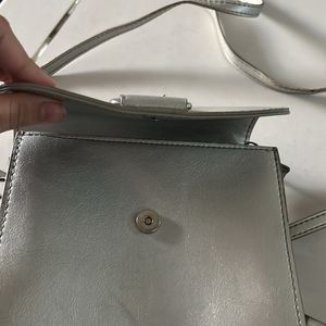 Silver Sling Bag