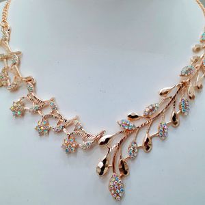 New Latest Trend 1gram Gold Plated Necklace Set