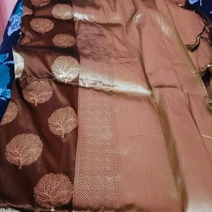 New Brown Silk Pattu Saree