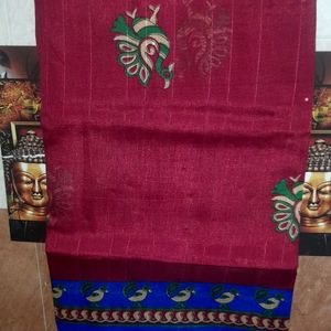 Office Wear Paper Cotton Saree