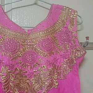 Ethnic Gown With Embroidery For Kids Girls