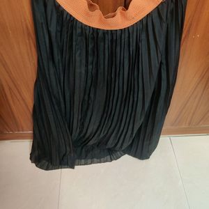 Long Frill Skirt For Women, Casual Black Colour