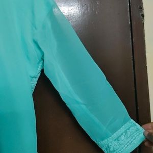 Mint Green Straight Line Kurta