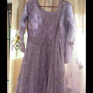 Pastel Lavender Heavy worked Bridal Gown (only used once) Stunning look