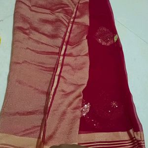 Darbari Saree Without Blouse