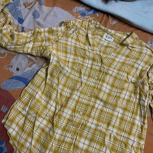 Yellow Color Shirt Type Top